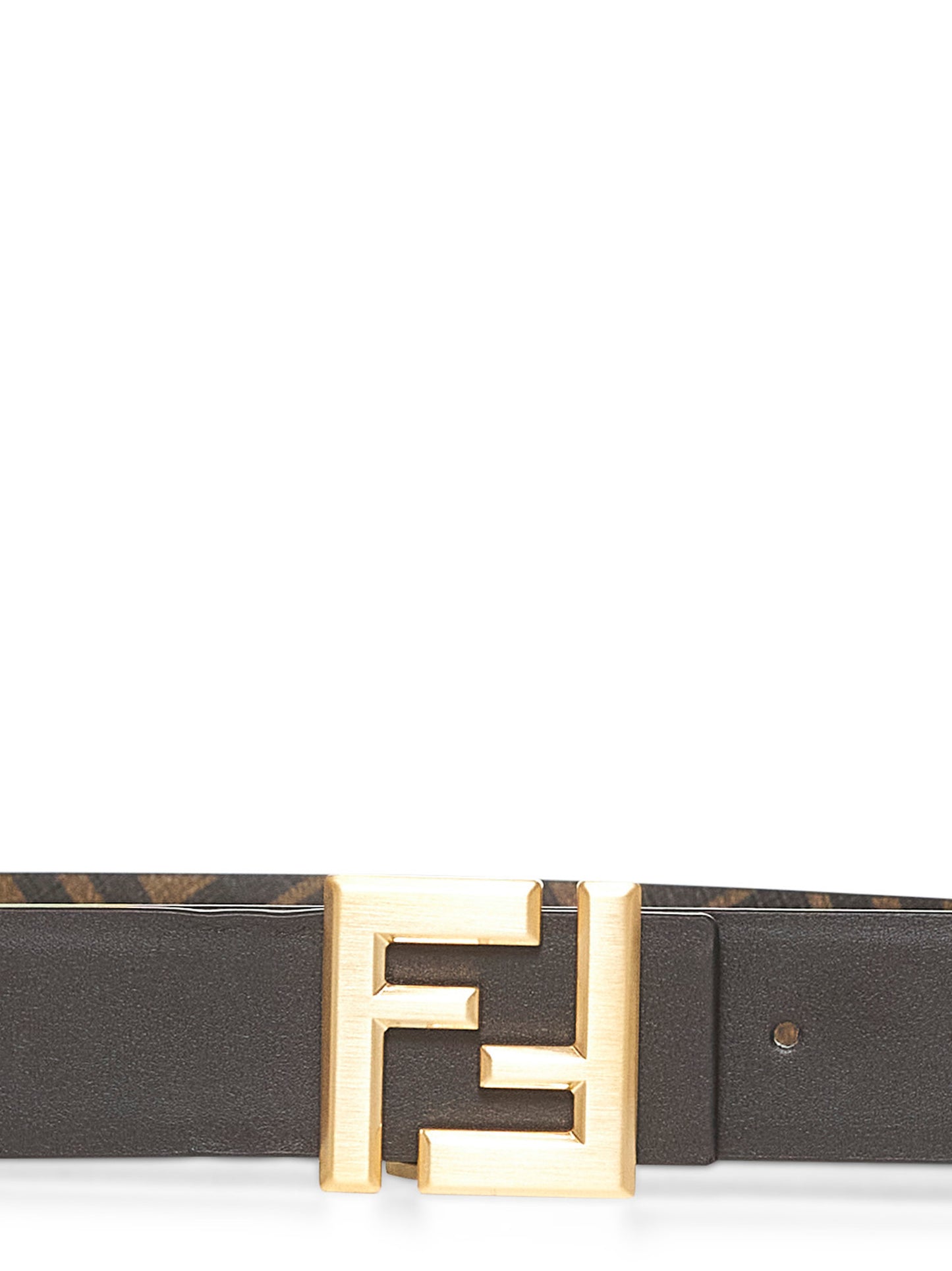Cintura reversibile Squared FF marrone
