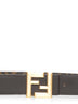 Cintura reversibile Squared FF marrone