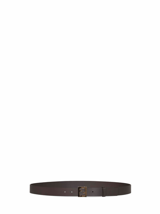Dark brown smooth leather 30 mm FF belt