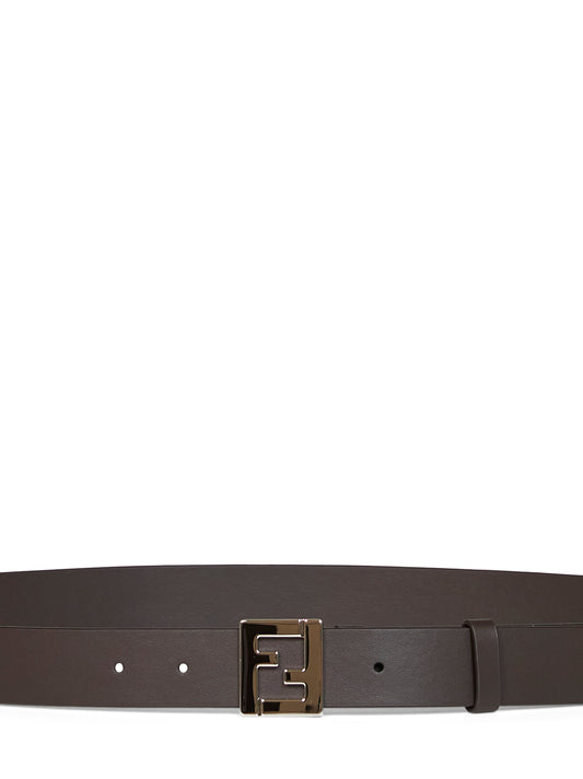 Dark brown smooth leather 30 mm FF belt
