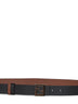Black and dark brown leather 30 mm reversible FF belt