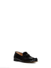 Black shiny calf leather Fendi Scrunch loafers