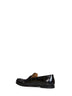 Black shiny calf leather Fendi Scrunch loafers