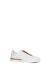 White smooth leather Fendi City low-top sneakers