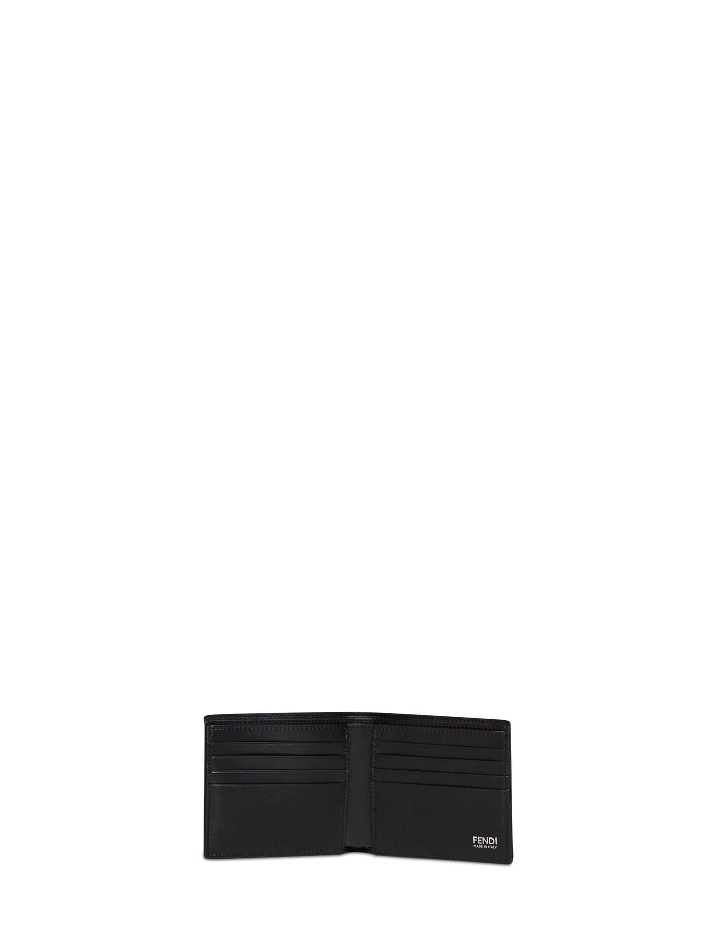 Black FF Jacquard bi-fold wallet