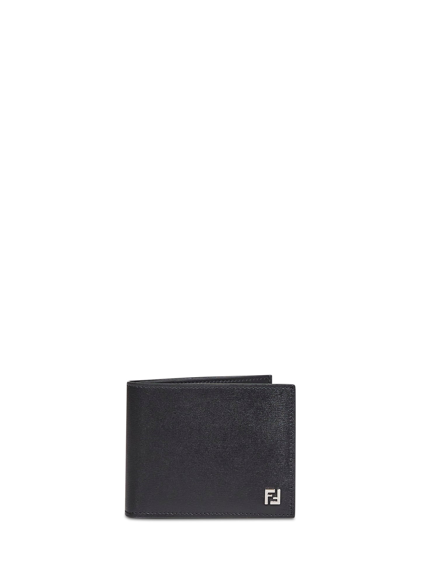 Portafoglio bi-fold Squared FF nero