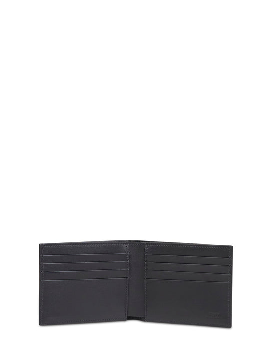 Portafoglio bi-fold Squared FF nero