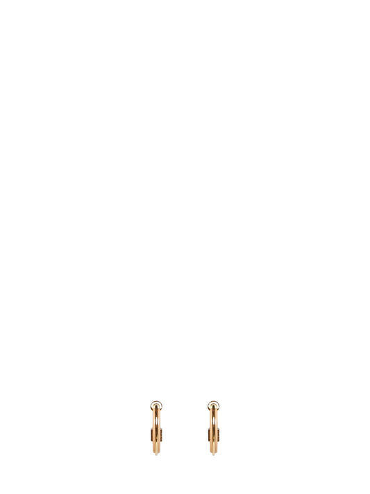 Camel resin Fendi Forever oval hoop earrings