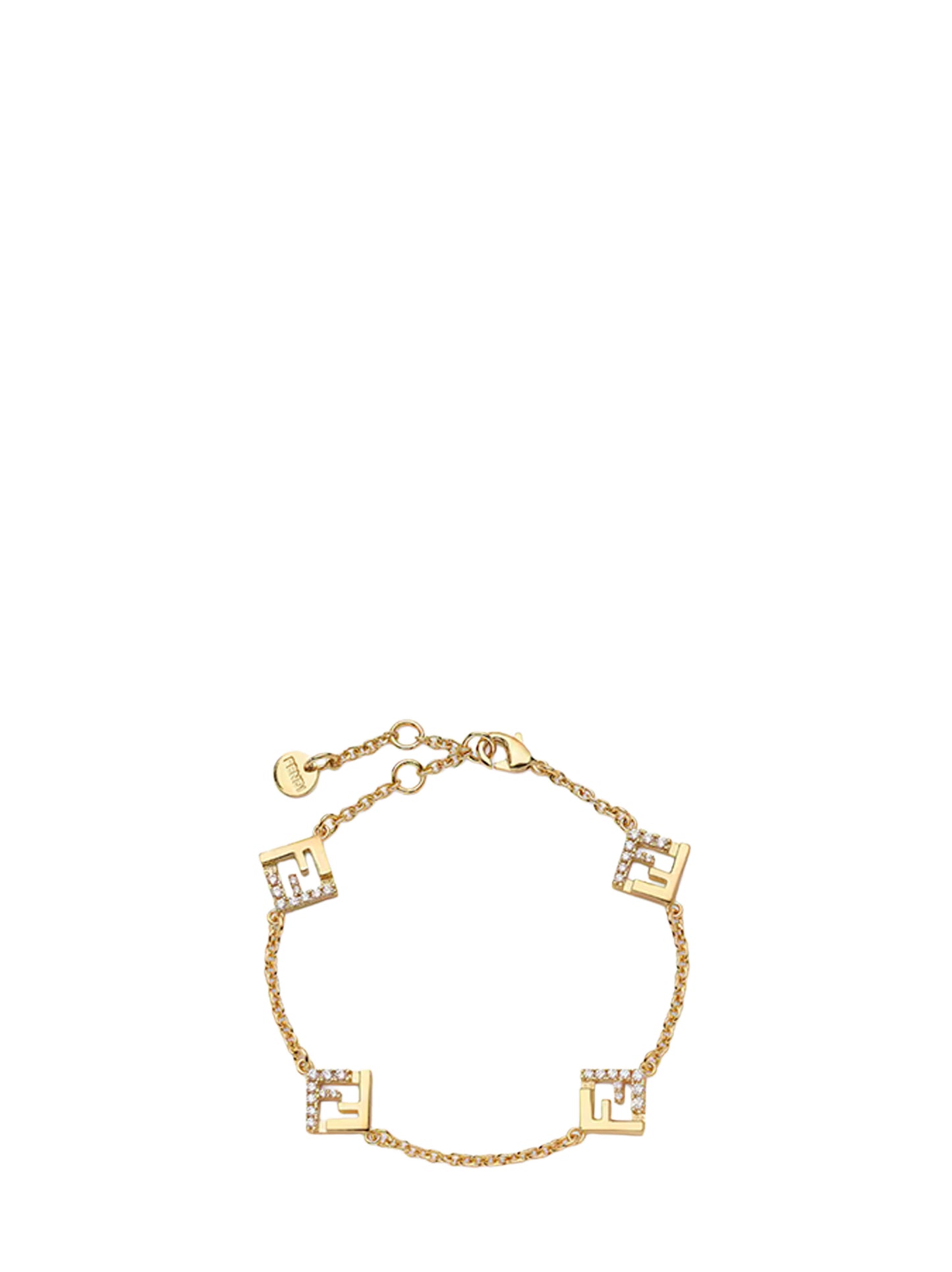 Gold metal Fendi Forever bracelet