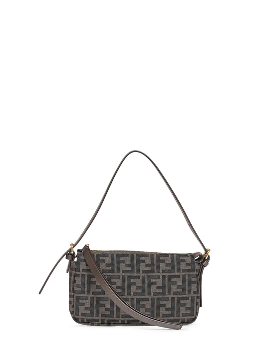 Brown Zip-Top Small shoulder bag