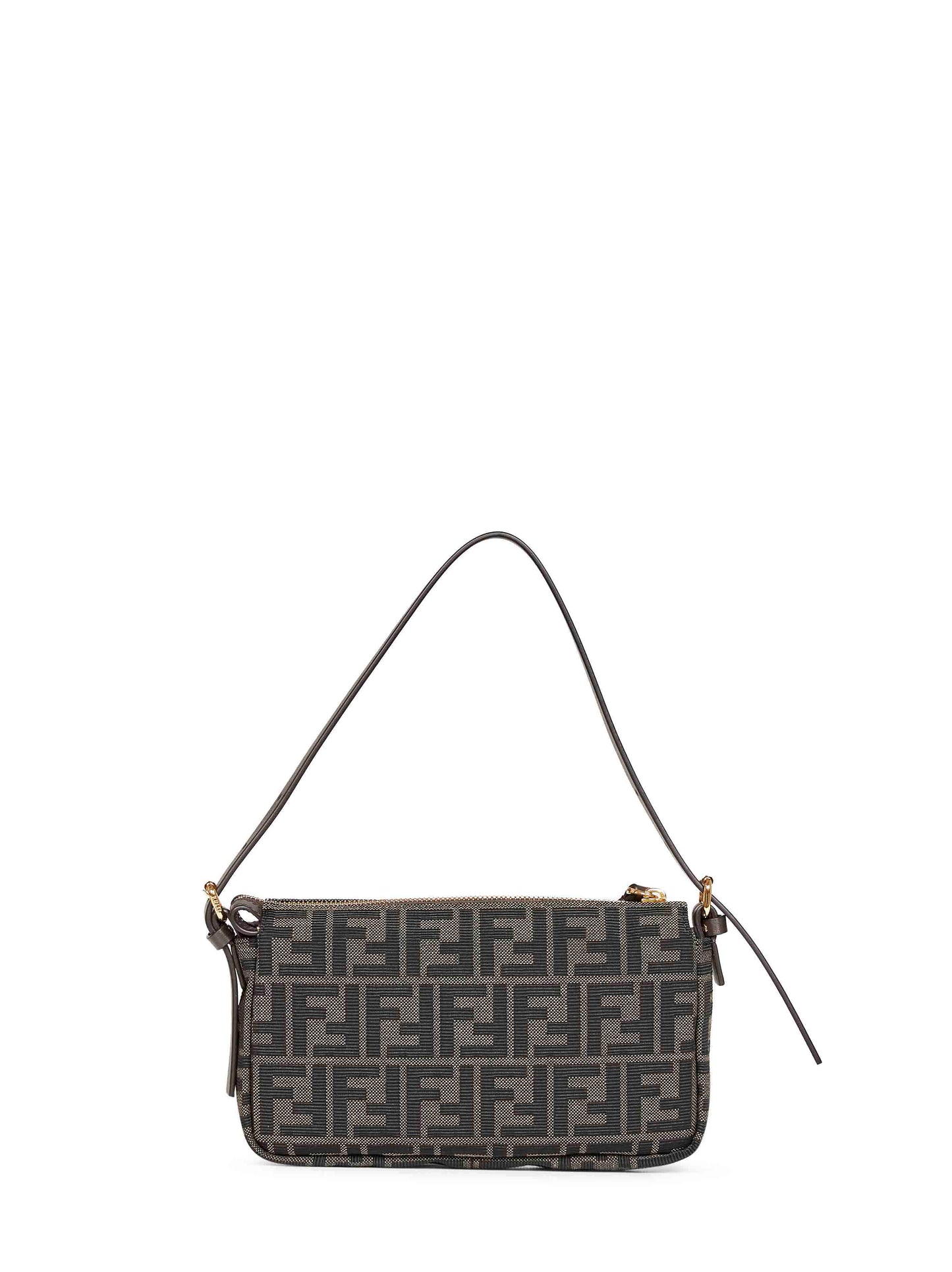 Brown Zip-Top Small shoulder bag