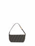 Borsa a mano con monogramma Vanity in marrone e nero<BR/>