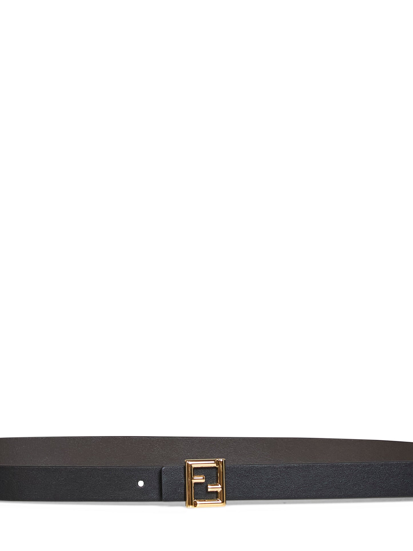 Cintura reversibile 20 mm FF in pelle nera ed ebano<BR/>