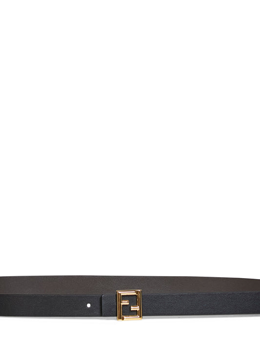 Black and ebony leather 20 mm reversible FF belt