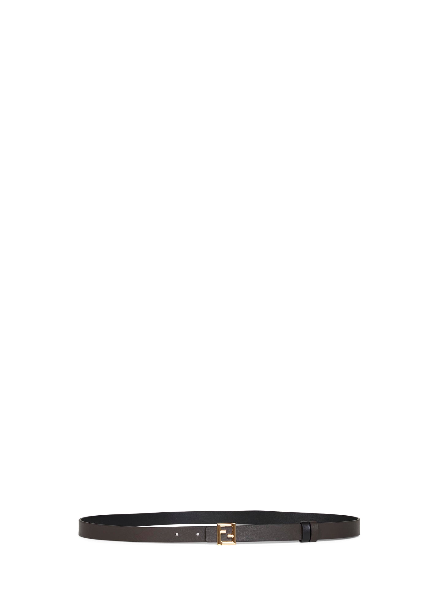 Cintura reversibile 20 mm FF in pelle nera ed ebano<BR/>