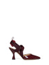 Slingback Colibrì in pelle verniciata bordeaux