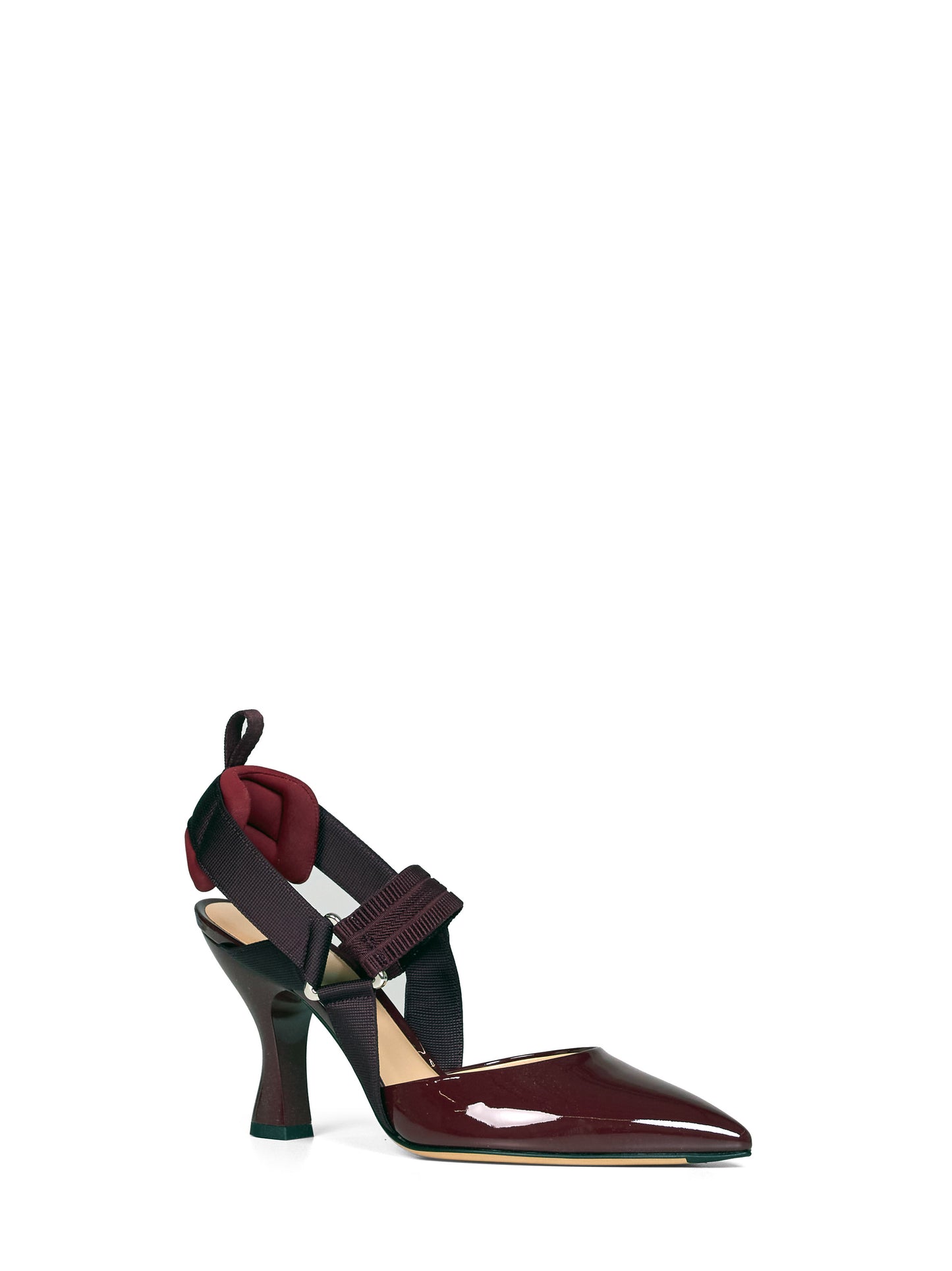Slingback Colibrì in pelle verniciata bordeaux