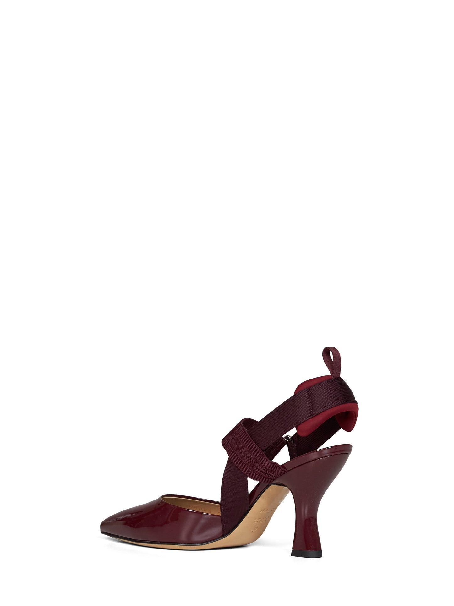 Slingback Colibrì in pelle verniciata bordeaux