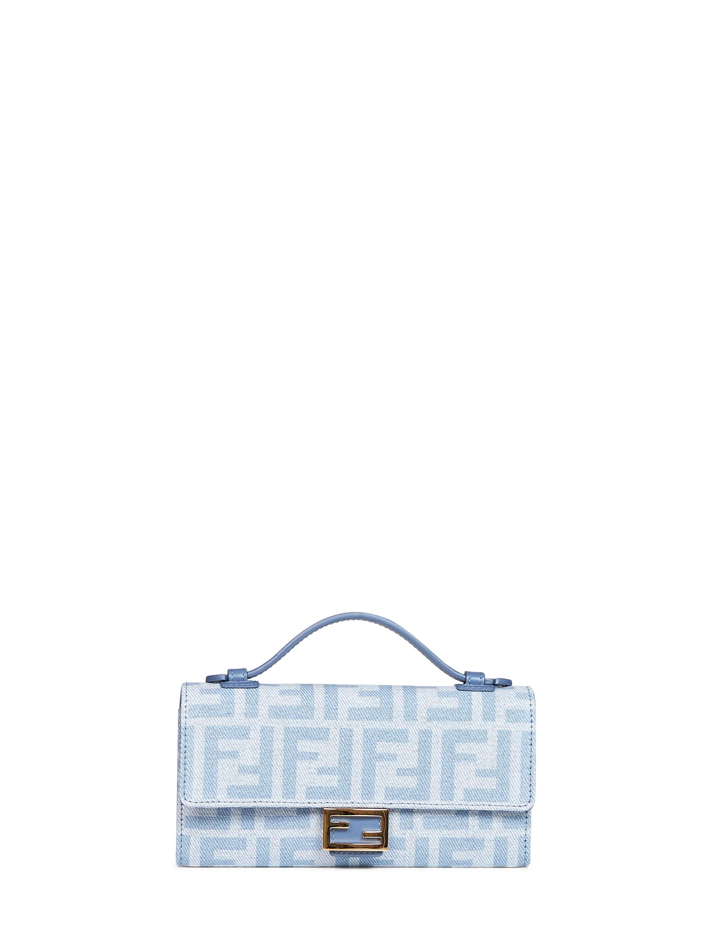 Light blue Baguette Continental With Chain wallet