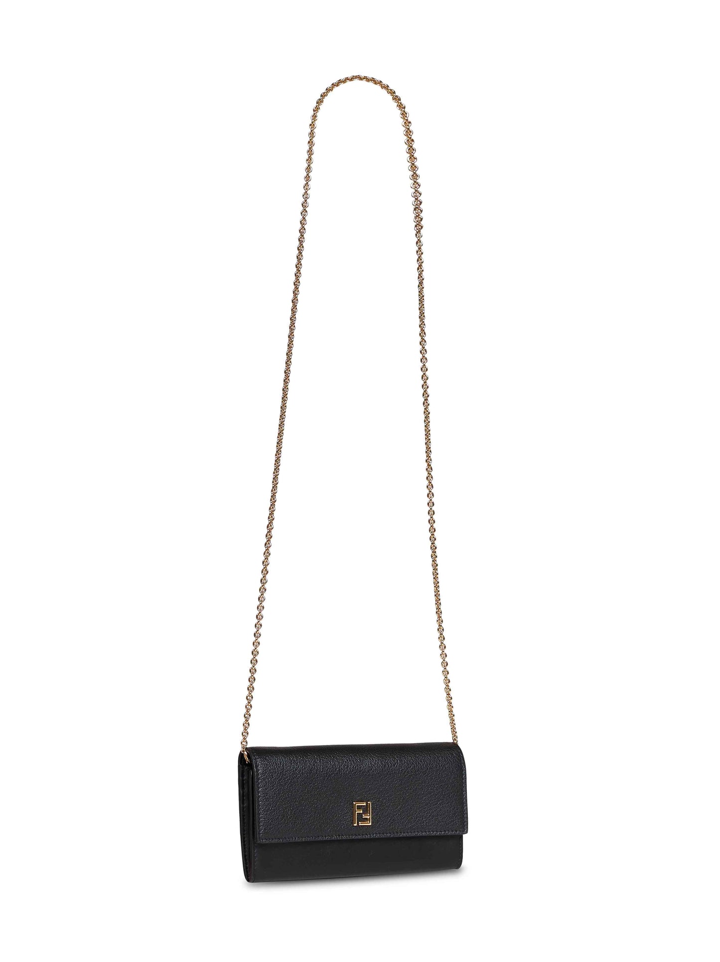 Black Continental With Chain FF wallet on chain