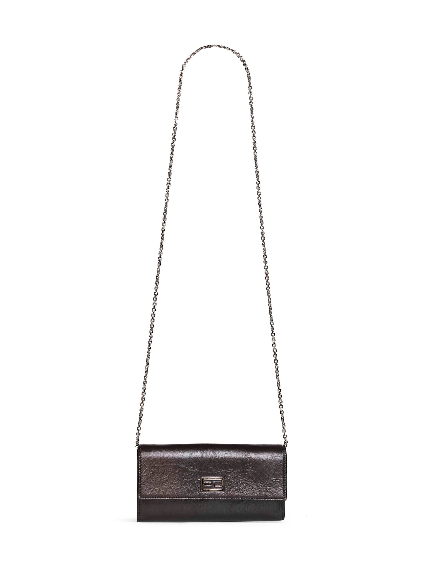 Black Continental With Chain Tube wallet on chain