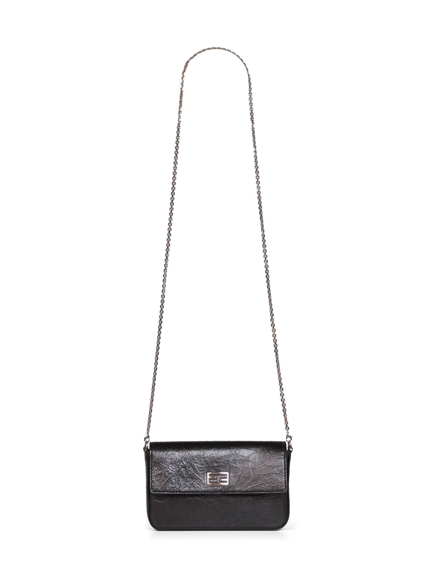 Portafoglio compatto con catena Wallet On Chain Tube nero