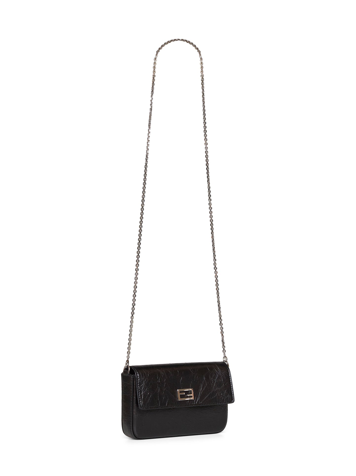 Portafoglio compatto con catena Wallet On Chain Tube nero