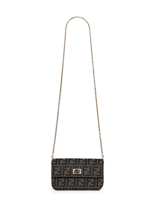 Tobacco brown Wallet On Chain Tube compact wallet on chain