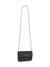 Portafoglio compatto con catena Wallet On Chain Tube tabacco marrone