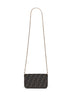 Portafoglio compatto con catena Wallet On Chain Tube tabacco marrone