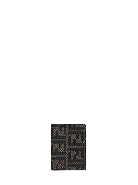 Tobacco brown Card Case FF Jacquard card case