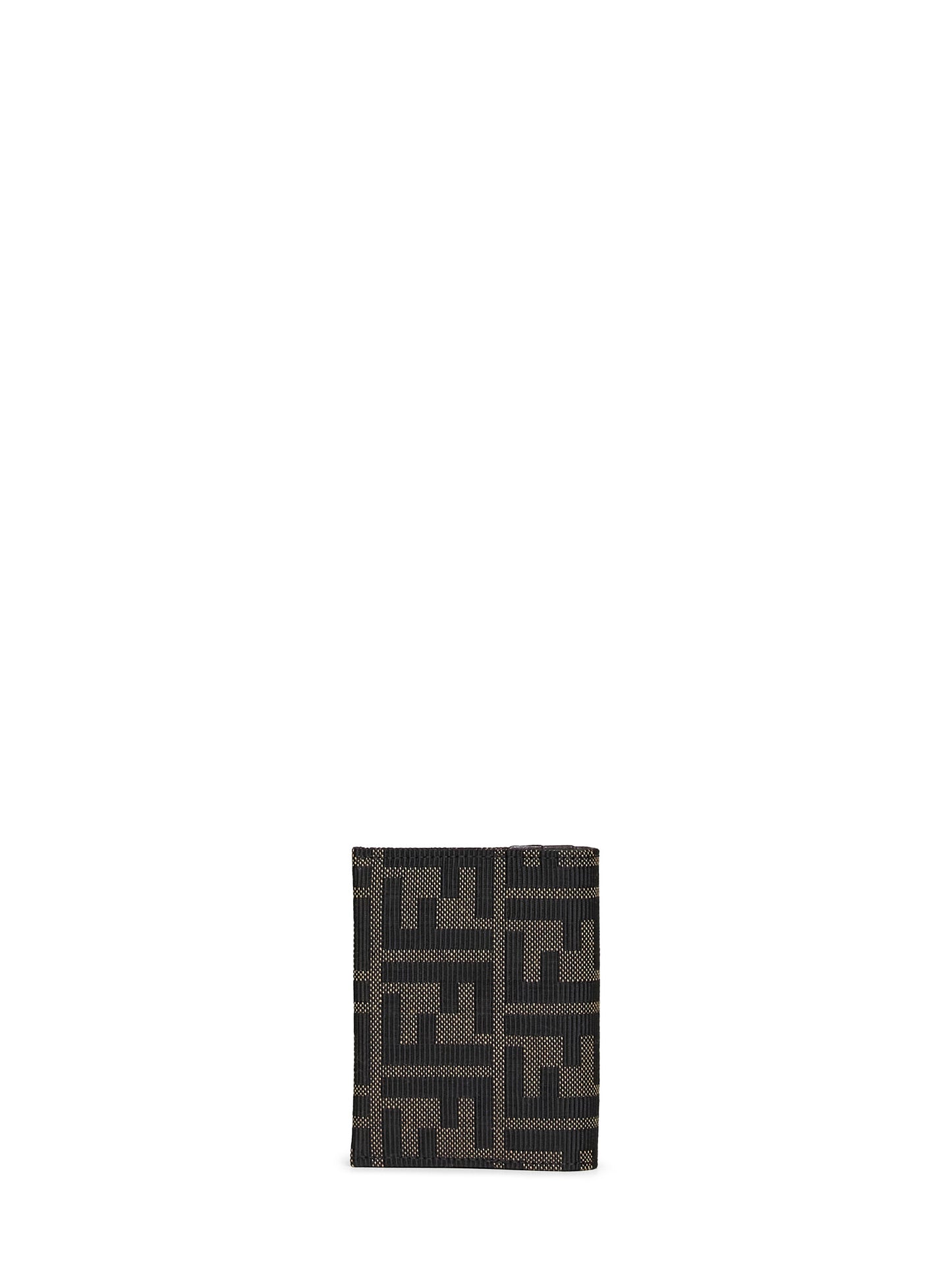 Tobacco brown Card Case FF Jacquard card case