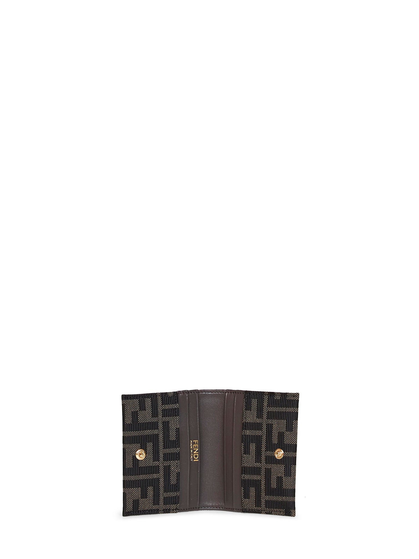 Tobacco brown Card Case FF Jacquard card case