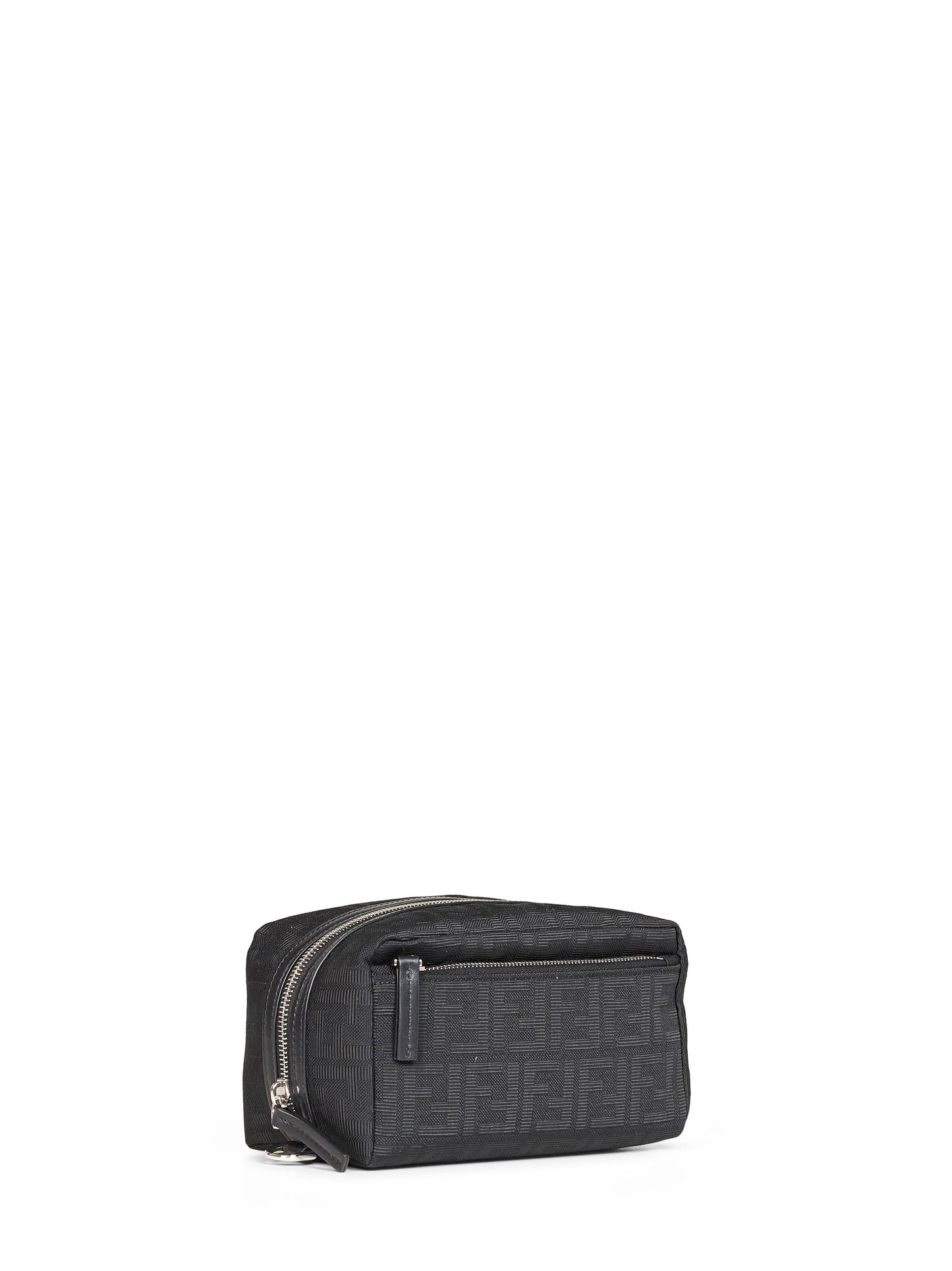 Black Double Zip Small beauty case