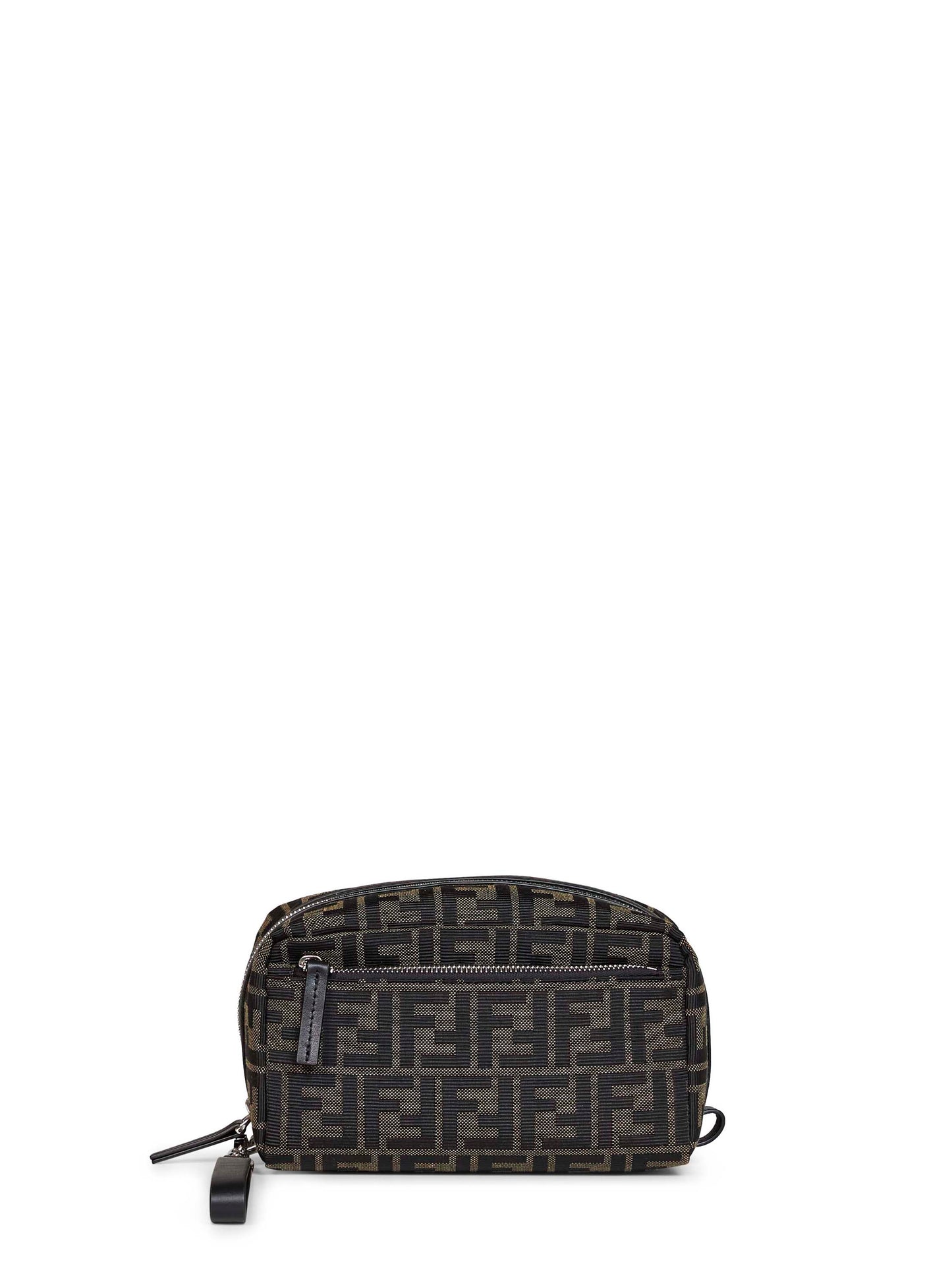 Tobacco brown Double Zip Small beauty case