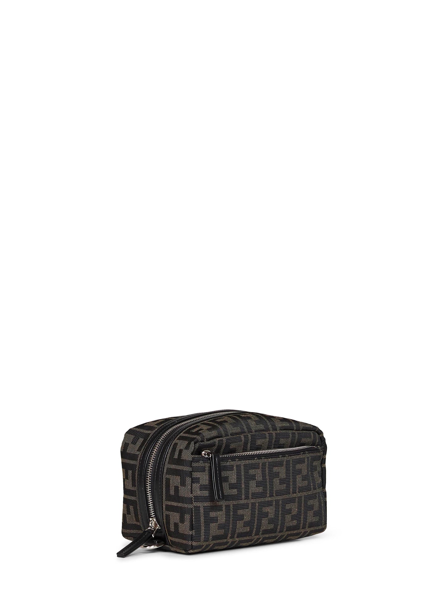 Tobacco brown Double Zip Small beauty case