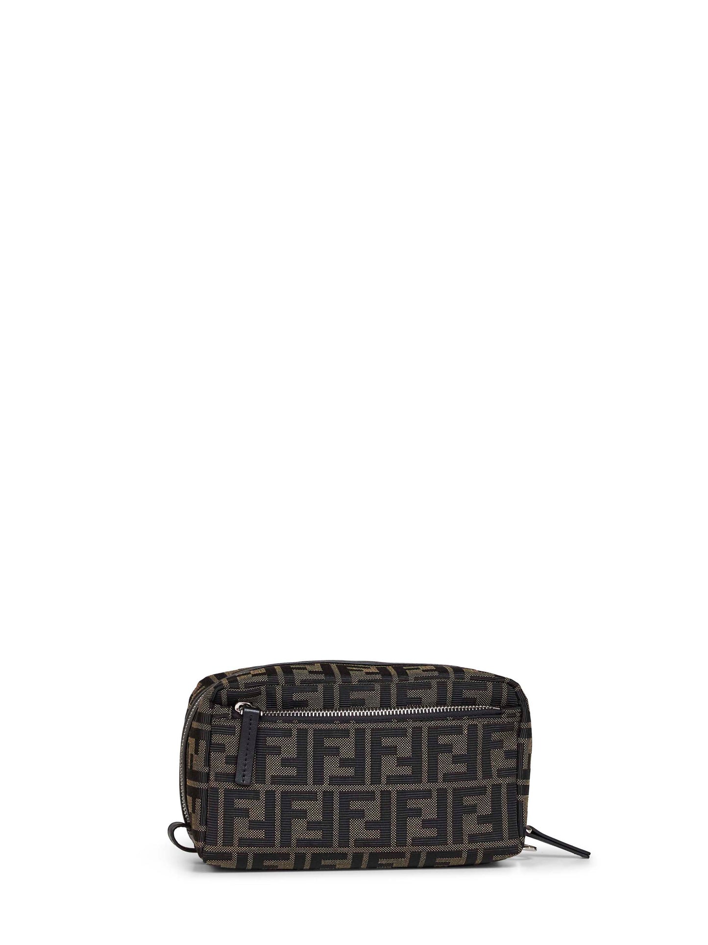 Tobacco brown Double Zip Small beauty case