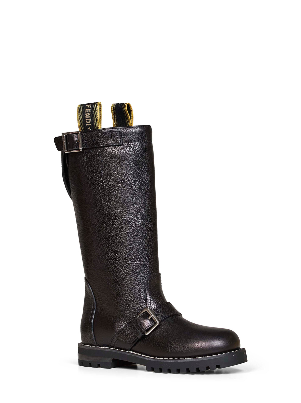 Stivali biker Fendi Commando neri
