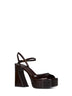 Brown hagfish leather Fendi Arco platform sandals