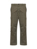 Pantaloni utility regular-fit in drill di cotone grigio verde