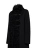 Cappotto in misto lana double e montone nero
