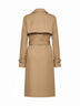 Trench midi con cintura in gabardina di cotone corda