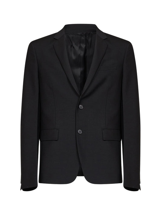 Giacca monopetto in kid mohair nero