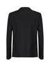Black kid mohair single-breasted jacket