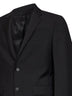 Black kid mohair single-breasted jacket