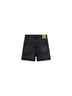 Black cotton denim shorts