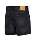 Black cotton denim shorts