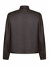 Blouson in nappa microtraforata marrone scuro