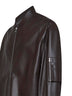 Blouson in nappa microtraforata marrone scuro