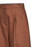 Brown linen and cotton high-rise balloon trousers